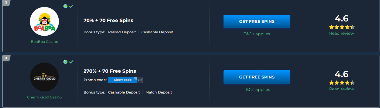 casino bonus no deposit codes