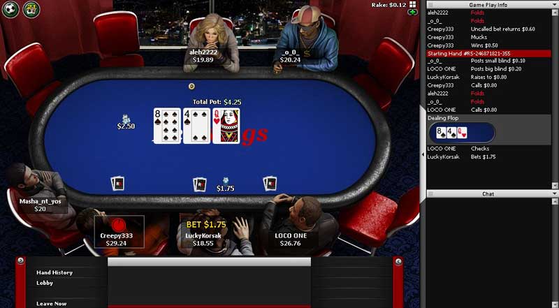 3 card poker online casino